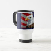 American Bald Eagle und Flag Reisebecher (Vorderseite Links)