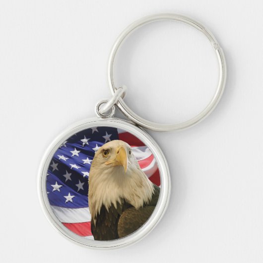 American Bald Eagle und Flag Schlüsselanhänger (Vorne)