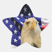 American Bald Eagle und Flag Stern-Aufkleber (Vorderseite)