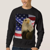 American Bald Eagle und Flag Sweatshirt (Vorderseite)