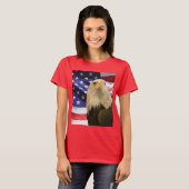 American Bald Eagle und Flag T-Shirt (Vorne ganz)