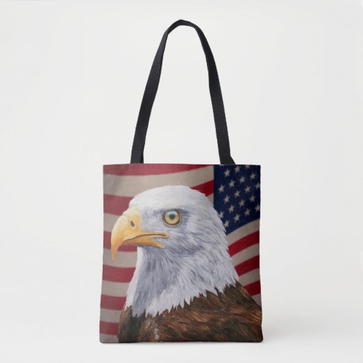 American Bald Eagle und Flag Tasche (Vorderseite)