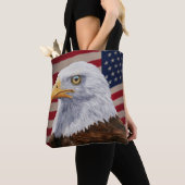 American Bald Eagle und Flag Tasche (Von Nahem)