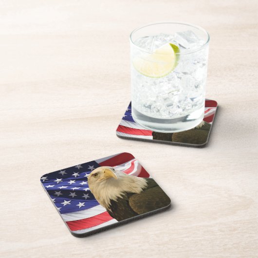 American Bald Eagle und Flag Untersetzer (Rechte Seite)