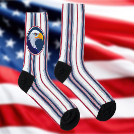 American Bald Eagle und Patriotic Pencil Streifen Socken