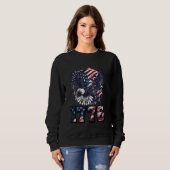 American Bald Eagle US Flag Erklärung von Indepen Sweatshirt (Vorne ganz)