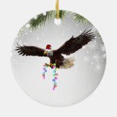 American Bald Eagle USA Weihnachtsmannmütze Wildli Keramik Ornament (Hinten)