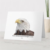 American Bald Eagle Weihnachtskarte Karte (Rückseite)
