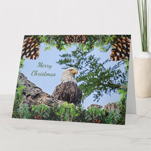American Bald Eagle Weihnachtskarte Karte (Vorderseite)