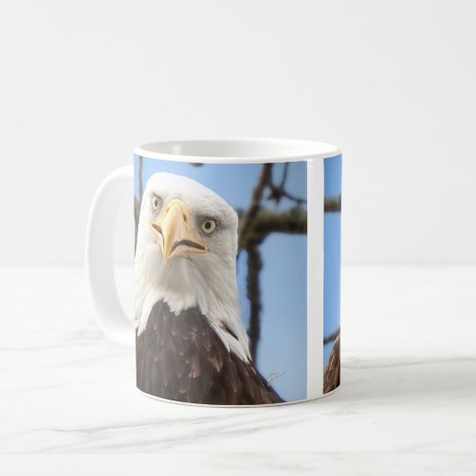 American Bald Eagle Wildlife Funny Kaffeetasse (Vorderseite Links)