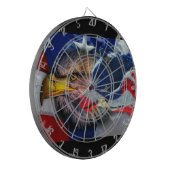 American Bald Eagle Wolf Flag Patriotic Dartscheibe (Vorderseite Links)