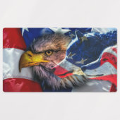 American Bald Eagle Wolf Flag Patriotic Etiketten (Design 2)