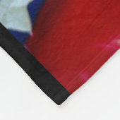 American Bald Eagle Wolf Flag Patriotic Fleecedecke (Ecke)