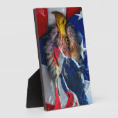 American Bald Eagle Wolf Flag Patriotic Fotoplatte (Seite)