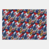 American Bald Eagle Wolf Flag Patriotic Geschenkpapier Set (Vorderseite 2)