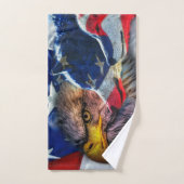 American Bald Eagle Wolf Flag Patriotic Handtuch (Handtuch)