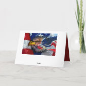 American Bald Eagle Wolf Flag Patriotic Karte (Rückseite)