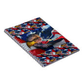American Bald Eagle Wolf Flag Patriotic Notizblock (Rechte Seite)
