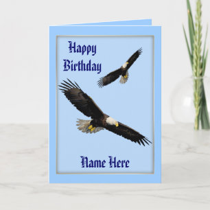 American Bald Eagles Birthday Card Karte