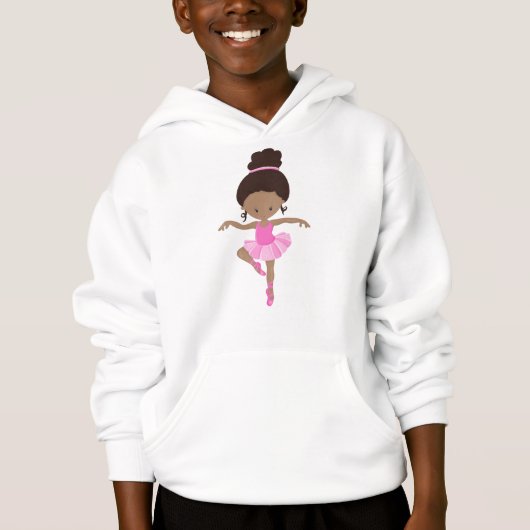 American Ballerina, Ballet Girl, Pink Tutu Hoodie (Vorderseite)