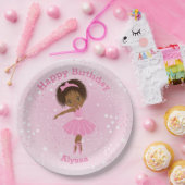 American Ballerina Birthday Paper Plate Pappteller (Party)