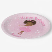 American Ballerina Birthday Paper Plate Pappteller (Schrägansicht)