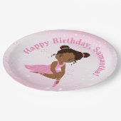 American Ballerina Birthday Paper Plate Pappteller (Schrägansicht)