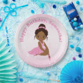 American Ballerina Birthday Paper Plate Pappteller (Party)