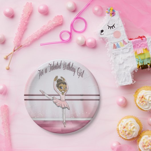 American Ballerina Birthday Pappteller (Party)