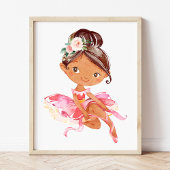 American Ballerina, Blume, Girl Kinderzimmer Bilderwand Sets