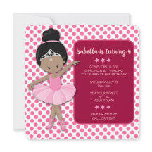 American Ballerina Geburtstagseinladung