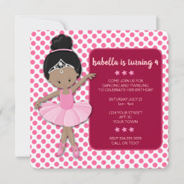 American Ballerina Geburtstagseinladung Einladung