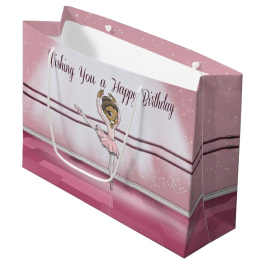 American Ballerina Große Geschenktüte (Vorderseite Schrägansicht)