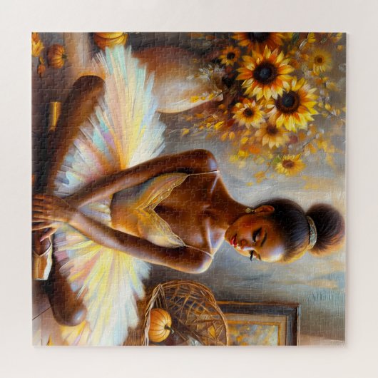 American Ballerina Herbst Sonnenblumen Puzzle (Horizontal)
