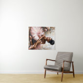 American Ballerina in Pink Wandteppich (Beispiel (Horizontal))