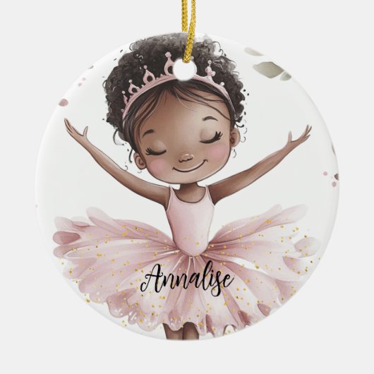 American Ballerina Keramik Ornament (Vorne)