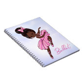 American Ballerina Pink, Lila Ballett Notizblock (Rechte Seite)