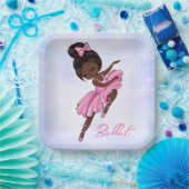 American Ballerina Pink, Lila Ballett Pappteller (Party)