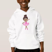 American Ballerina, Pink Tutu, Ballet Girl Hoodie (Vorderseite)