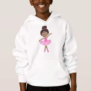 American Ballerina, Pink Tutu, Ballet Girl Hoodie
