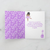 American Ballet Lila Geburtstag Vielen Dank Dankeskarte (Innenseite)