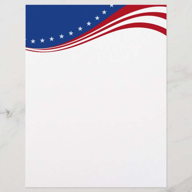 American Banner Patriotic Stationary Briefbogen (Vorderseite)
