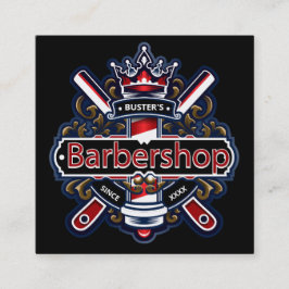 American Barber Pole personalisieren Quadratische Visitenkarte