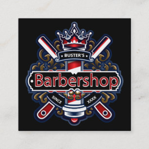American Barber Pole personalisieren Quadratische Visitenkarte