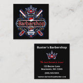 American Barber Pole personalisieren Quadratische Visitenkarte (Vorne/Hinten)