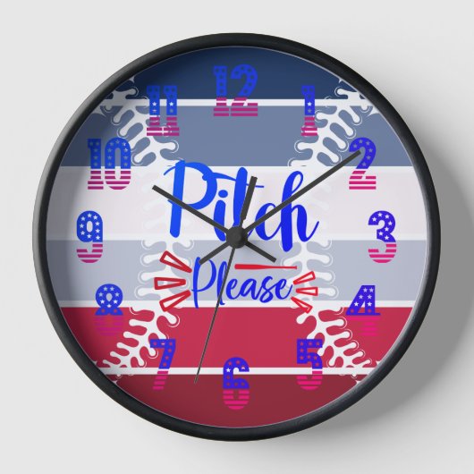 American Baseball Pitch bitte Uhr (Vorderseite)