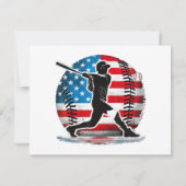 American Baseball Player Batter mit den Staaten (Rückseite)