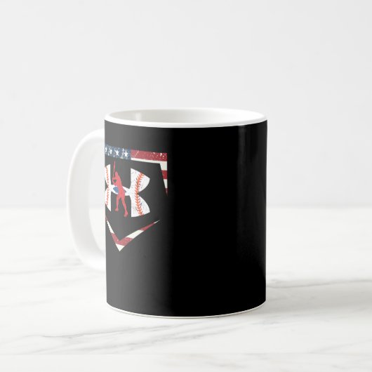 American Baseball Under Armor Shirt Kaffeetasse (Vorderseite Links)