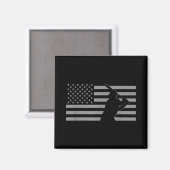 American Baseball USA Flag Baseball Magnet (Vorderseite/Rückseite)