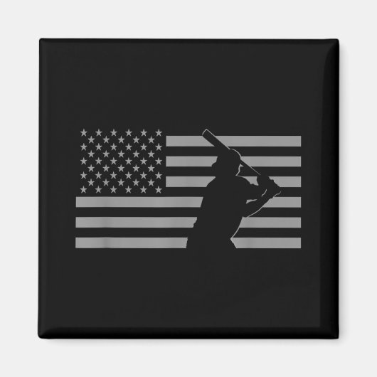 American Baseball USA Flag Baseball Magnet (Vorne)